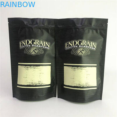 ম্যাট অ্যালুমিনিয়াম ফয়েল স্ট্যান্ড আপ থলি প্যাকেজিং কফি প্যাকেজিং ব্যাগ মাইলার ব্যাগ
