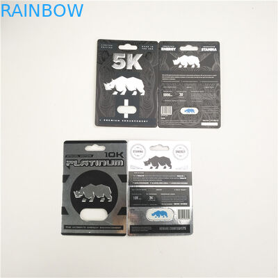 চকচকে পৃষ্ঠ 9x12 সেমি রাইনো ক্যাপসুল ফোস্কা কাগজ কার্ড