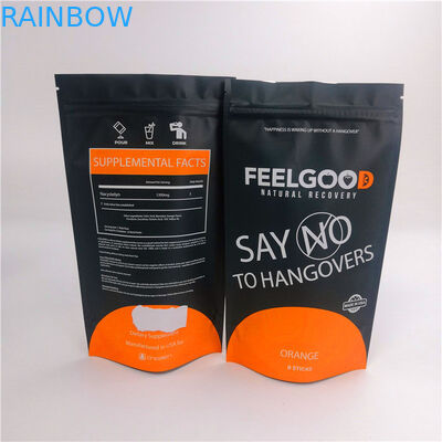 কারখানার দাম 200 গ্রাম পাউডার প্লাস্টিক পণ্য প্যাকেজিং ব্যাগ ভ্যাকুয়াম জিপার সঙ্গে বাধা পাউচ আপ স্ট্যান্ড