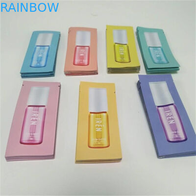 ম্যাট অ্যালুমিনিয়াম ক্ষুদ্র Sachet সাম্পল প্যাকেজিং ব্যাগ ক্রিম নমুনা প্যাকিং ব্যাগ