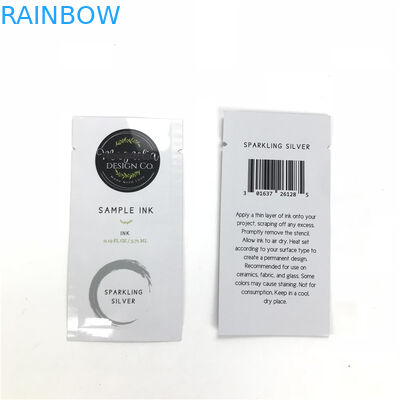 ফেসিয়াল ক্লিনজার আই সেরাম থ্রি সাইড সিল স্যাচেট মেকআপের পণ্যগুলির জন্য কাস্টমাইজড ডিসপোজেবল ছোট স্যাম্পল পাউচ