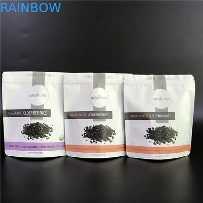 অ্যালুমিনিয়াম ফয়েল পাউচ কাস্টমাইজড ব্যাগ সহ প্রিন্টেড লোগো মাইলার ব্যাগ জিপার সহ