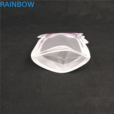 বিশেষ আকারের মুদ্রণ লোগো খাদ্য গ্রেড জুস মিল্ক জেলি লিকুইড স্ট্যান্ড আপ বোতল আকার শেচিট