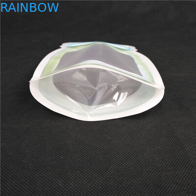 বিশেষ আকারের মুদ্রণ লোগো খাদ্য গ্রেড জুস মিল্ক জেলি লিকুইড স্ট্যান্ড আপ বোতল আকার শেচিট