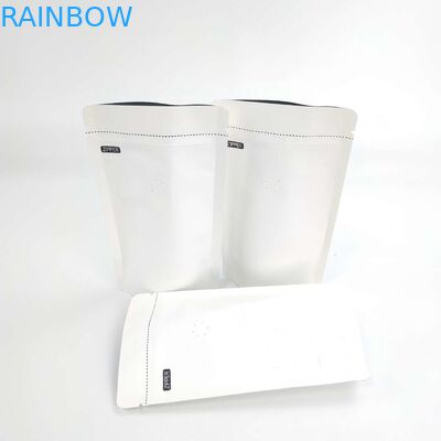 ই এম কাস্টম 1/8 ওজেড হোয়াইট লোগো আকার রিসেইলেবল অ্যালুমিনিয়াম ফয়েল 120 ​​মাইক্রন ক্রাফ্ট পেপার স্ট্যান্ড আপ প্যাকেজিং পাউচগুলি