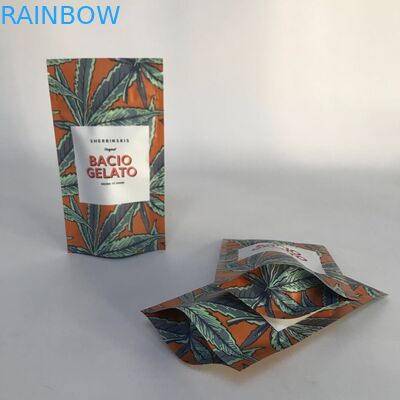 কাস্টম স্বীকৃত ম্যাট অ্যালুমিনিয়াম ফয়েল স্ট্যান্ড আপ গাঁজা প্যাকেজিং ব্যাগ