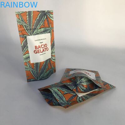 কাস্টম স্বীকৃত ম্যাট অ্যালুমিনিয়াম ফয়েল স্ট্যান্ড আপ গাঁজা প্যাকেজিং ব্যাগ