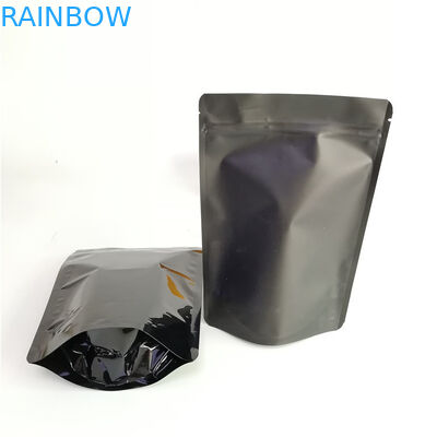 ম্যাট বা চকচকে অ্যালুমিনিয়াম ফয়েল কাস্টম স্বীকৃত জিপার সহ স্ট্যান্ড আপ পাউচগুলি