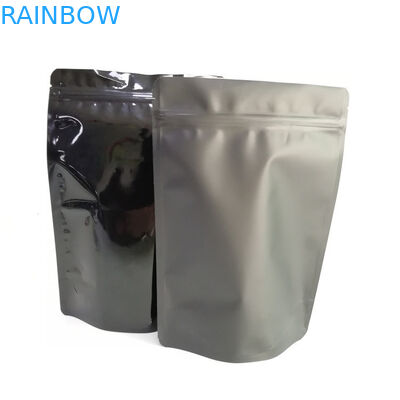 ম্যাট বা চকচকে অ্যালুমিনিয়াম ফয়েল কাস্টম স্বীকৃত জিপার সহ স্ট্যান্ড আপ পাউচগুলি