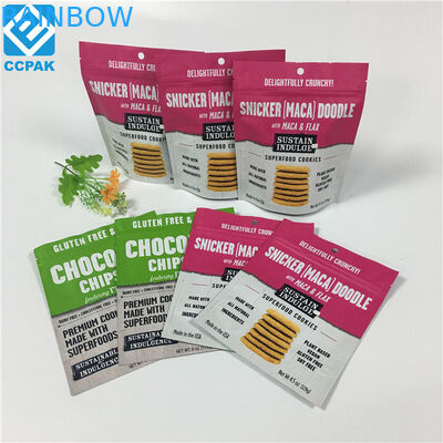 বাদাম শুকনো ফলের জন্য জিপ লক প্যাকগাইং ব্যাগ সহ পুনরায় বিক্রয়যোগ্য খাবার পাউচ ব্যাগগুলি