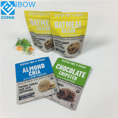 বাদাম শুকনো ফলের জন্য জিপ লক প্যাকগাইং ব্যাগ সহ পুনরায় বিক্রয়যোগ্য খাবার পাউচ ব্যাগগুলি