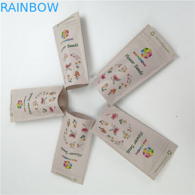 চিউ গামের জন্য রিসেসেবল জিপার সহ 100% বায়োডেগ্রেডযোগ্য ক্র্যাফ্ট পেপার প্লাগ ব্যাগগুলি কাস্টমাইজড