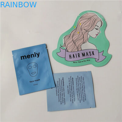 ম্যাট নীল কসমেটিক প্যাকেজিং ব্যাগগুলি কাস্টমাইজড ফ্ল্যাট ফয়েল স্য্যাচগুলি