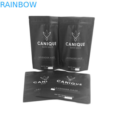 দুর্গন্ধযুক্ত প্রুফ ব্যাগগুলি খাবার গ্রেড জিপার ব্যাগগুলি শুকনো ফুলের বীজ ধাতব চকচকে সিলভার কাস্টম লোগো 16OZ বাথ সল্ট মেলার ব্যাগ