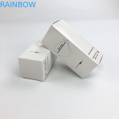 কসমেটিক নমুনা খাবার আইল্যাশ পেপার বক্স প্যাকেজিংয়ের জন্য 350 গ্রাম সাদা পিচবোর্ড সহ পাইকারি কাস্টম হট স্ট্যাম্পিং ম্যাট ফিল্ম