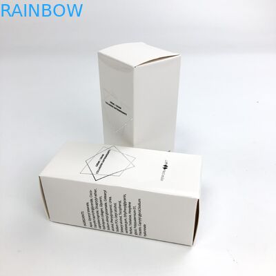 কসমেটিক নমুনা খাবার আইল্যাশ পেপার বক্স প্যাকেজিংয়ের জন্য 350 গ্রাম সাদা পিচবোর্ড সহ পাইকারি কাস্টম হট স্ট্যাম্পিং ম্যাট ফিল্ম