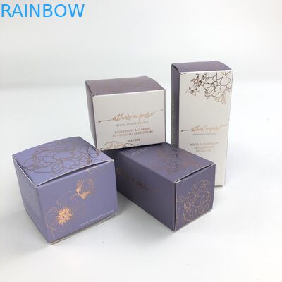 কসমেটিক নমুনা আরগান তেল কাগজ বক্স প্যাকেজিংয়ের জন্য 400 গ্রাম বেধের সাদা কার্ডবোর্ড সহ কাস্টম গ্লসি ইউভি ম্যাট ফিল্ম