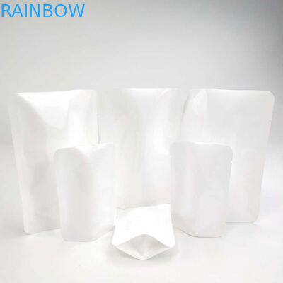 কাস্টম রিসেসেবল হিট সিল কোনও জিপার ডাইপ্যাক রিসারাল থলি স্ট্যাচ আপ থলি পাউচ ফুলের বীজ সাদা পিই এনওয়াই ম্যাটেরিয়াল প্যাকেজিং ব্যাগ