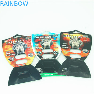পাইকারি পুরুষ বর্ধন বড়ি প্যাকিং বাক্স রাইনো 69 3 ডি প্যাকেজিং কার্ডের প্রভাব রাইনোপিল ক্যাপসুল ফোস্কা প্যাকেজিং সিএ