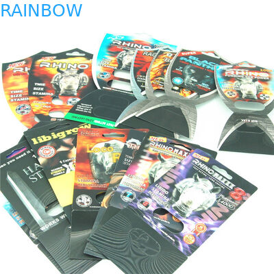 পাইকারি পুরুষ বর্ধন বড়ি প্যাকিং বাক্স রাইনো 69 3 ডি প্যাকেজিং কার্ডের প্রভাব রাইনোপিল ক্যাপসুল ফোস্কা প্যাকেজিং সিএ