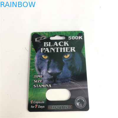 12 মিমি ক্যাপ পুরুষ বর্ধন 3 ডি লেন্টিকুলার কার্ড 500 কে পিল