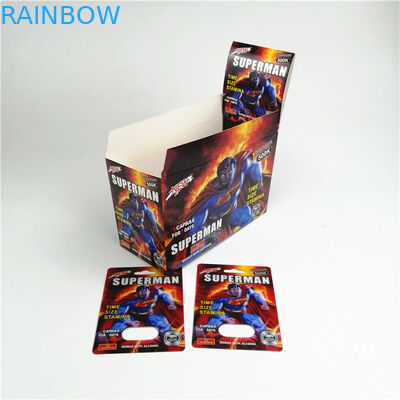 সিল্ক প্রিন্টিং সিএমওয়াইকে সেক্স পিল প্যাকেজিং কার্ড 9x12 সেমি