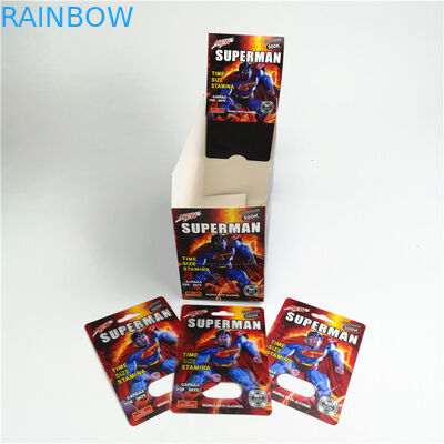 সিল্ক প্রিন্টিং সিএমওয়াইকে সেক্স পিল প্যাকেজিং কার্ড 9x12 সেমি