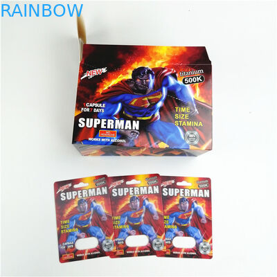 সিল্ক প্রিন্টিং সিএমওয়াইকে সেক্স পিল প্যাকেজিং কার্ড 9x12 সেমি