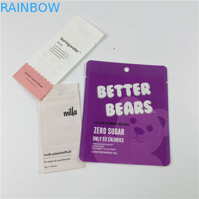 গ্র্যাভনার প্রিন্টিং এমওপিপি ভিএমপিইটি থ্রি সাইড সিল ব্যাগ জিপলক