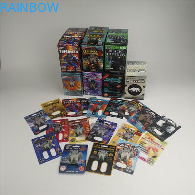 পুরুষ পিলস 500 কে 600 কে জন্য এসজিএস 200 মিমি 3 ডি ফোস্কা কার্ড