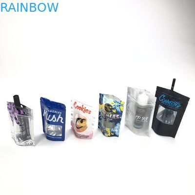 জিপার বলসা স্যাক প্লাস্টিকের সাথে গমের আটা বীজের জন্য কাস্টম লোগো স্ট্যান্ড আপ থলি থলিগুলি প্রসাধনী উইন্ডো