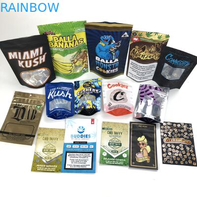 জিপার বলসা স্যাক প্লাস্টিকের সাথে গমের আটা বীজের জন্য কাস্টম লোগো স্ট্যান্ড আপ থলি থলিগুলি প্রসাধনী উইন্ডো