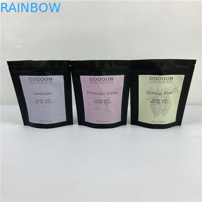 32 ওজে বাথ সল্ট ফয়েল পাউচ প্যাকেজিং পুনরুদ্ধারযোগ্য স্ট্যান্ড আপ ব্যাগ / 250g কফি বডি স্ক্রাব থলি