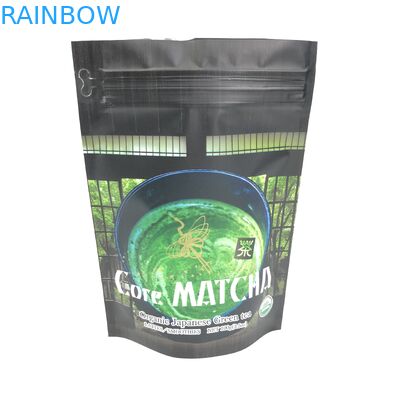 এমওপিপি রিসেসেবল স্ট্যান্ড আপ পাউচ গ্রিন টির জন্য 120 মাইক্রন