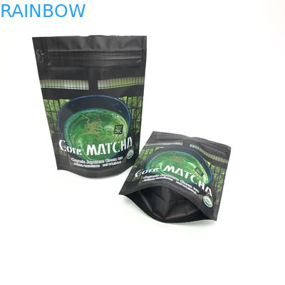 এমওপিপি রিসেসেবল স্ট্যান্ড আপ পাউচ গ্রিন টির জন্য 120 মাইক্রন