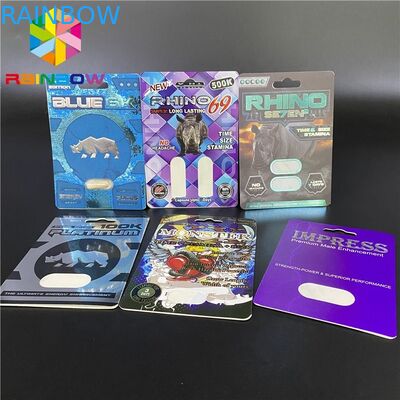 নীল 6K প্লান্টিনাম 100 কে 350 জি হোয়াইটবোর্ড গণ্ডার 3 ডি কার্ড