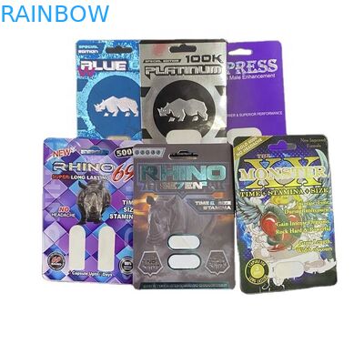 নীল 6K প্লান্টিনাম 100 কে 350 জি হোয়াইটবোর্ড গণ্ডার 3 ডি কার্ড