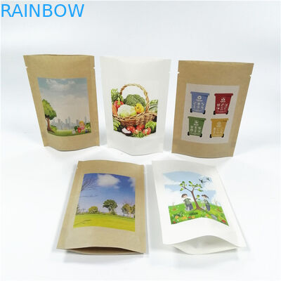 ক্রাফ্ট পেপার এমওপিপি ভিএমপিইটি স্ট্যান্ড আপ জিপলক ব্যাগ 18x26 সেমি