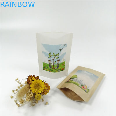 ক্রাফ্ট পেপার এমওপিপি ভিএমপিইটি স্ট্যান্ড আপ জিপলক ব্যাগ 18x26 সেমি