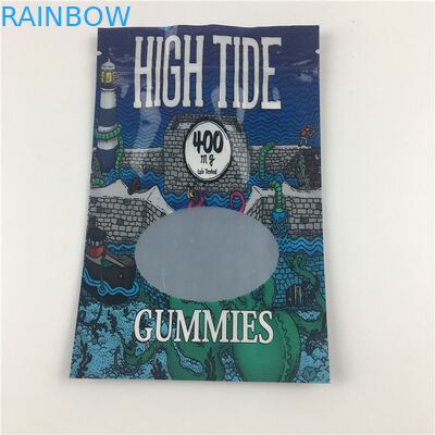 থ্রি সাইড সিল জিপলক ওয়েড মাইলার কাস্টম প্রিন্টড পাউচ গন্ধযুক্ত প্রুফ ভোজ্য