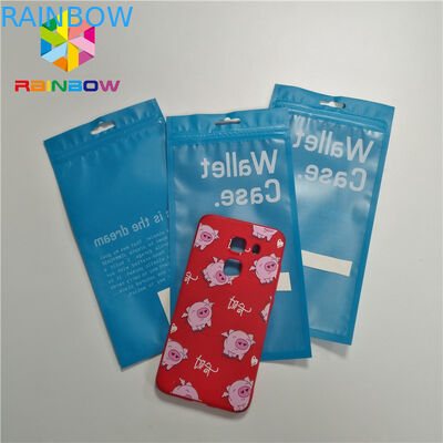 ফোন কেস কভার / তারের প্যাকিংয়ের জন্য জিপলক ক্লিয়ার ম্যাট 3 সাইড সিল ফ্ল্যাট পাউচ