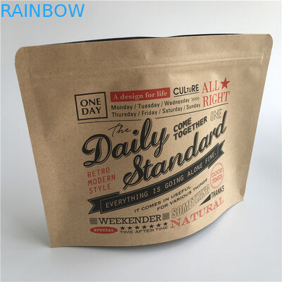 হিট সিল ক্রাফ্ট পেপার চা কফি স্নাক ব্যাগ প্যাকেজিং প্রিন্টড ময়েশ্চার প্রুফ