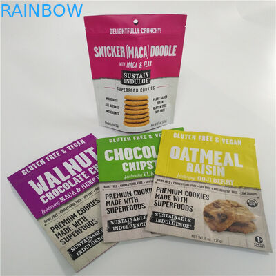 প্লাস্টিক স্ট্যান্ড আপ জিপলক প্যাকেজিং ব্যাগ মুদ্রিত 1 গ্যালন ফুড গ্রেড