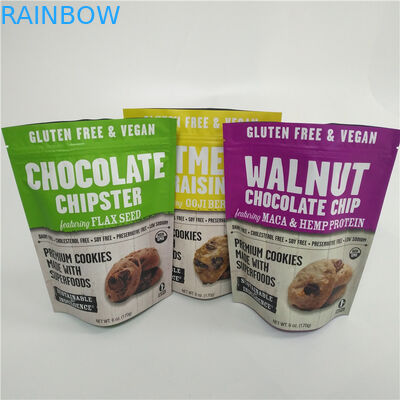 প্লাস্টিক স্ট্যান্ড আপ জিপলক প্যাকেজিং ব্যাগ মুদ্রিত 1 গ্যালন ফুড গ্রেড