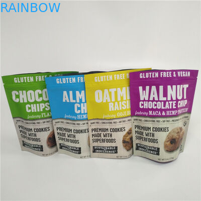 প্লাস্টিক স্ট্যান্ড আপ জিপলক প্যাকেজিং ব্যাগ মুদ্রিত 1 গ্যালন ফুড গ্রেড