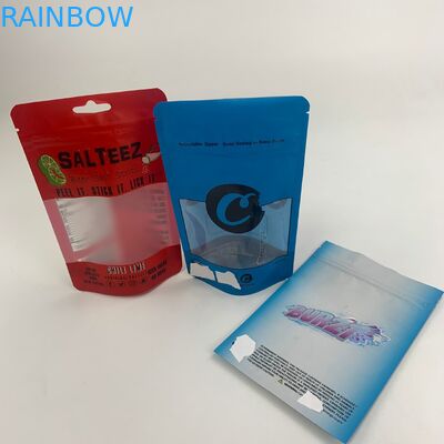 সিবিডি অয়েল ক্লিয়ার উইন্ডো মাইলার ফয়েল প্লাস্টিকের প্যাকেজিং ব্যাগের শিশু প্রুফ