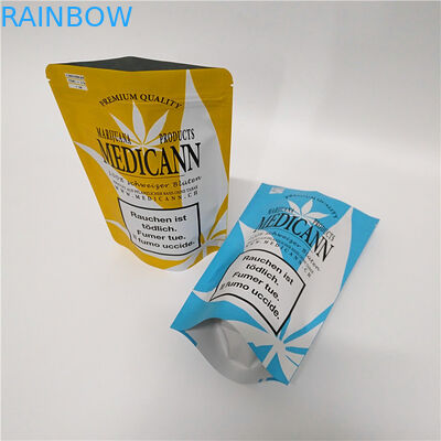 কাস্টম রিসারেসেবল চাইল্ডপ্রুফ মাইলার ডিজিটাল প্রিন্টেড জিপার সহ স্ট্যান্ড আপ পাউচগুলি