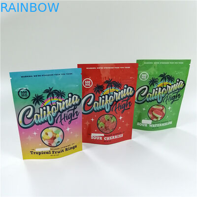 সিবিডি ফ্লাওয়ার হার্বস জিপলক থ্রি সাইড সিল পাউচ কাস্টমাইজড প্রিন্টড স্তরিত