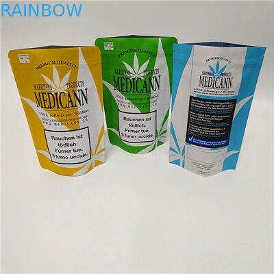 সিবিডি আগাছা ফয়েল মাইলার প্লাস্টিক স্ট্যান্ড আপ পাউচ এয়ারটাইট গন্ধ প্রতিরোধক