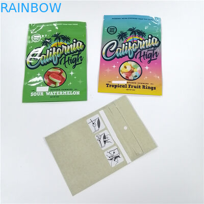 3.5g 1oz খাদ্য প্যাকেজিংয়ের জন্য দুর্গন্ধযুক্ত প্রুফ ভোজ্য কুকি কাস্টম প্লাস্টিকের পাউচ